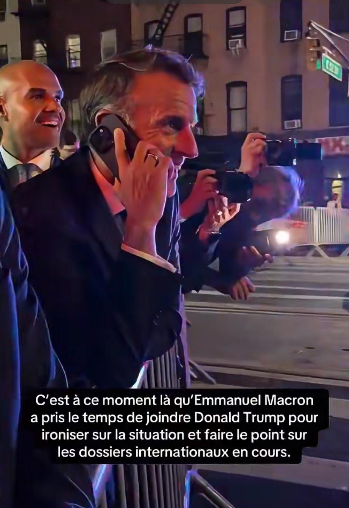 马克龙车队在美国被拦截，闹了个大笑话！
美国纽约警方拦下了法国总统马克龙的车队，