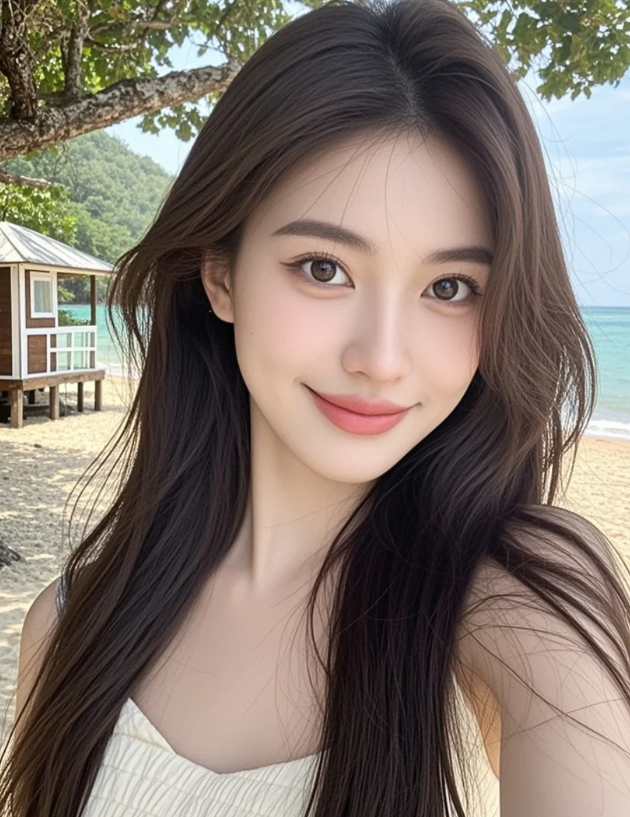 海风吹起的不只是我的头发，还有藏不住的青春气息！