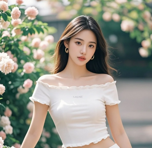 春风十里，不如她在花间一笑