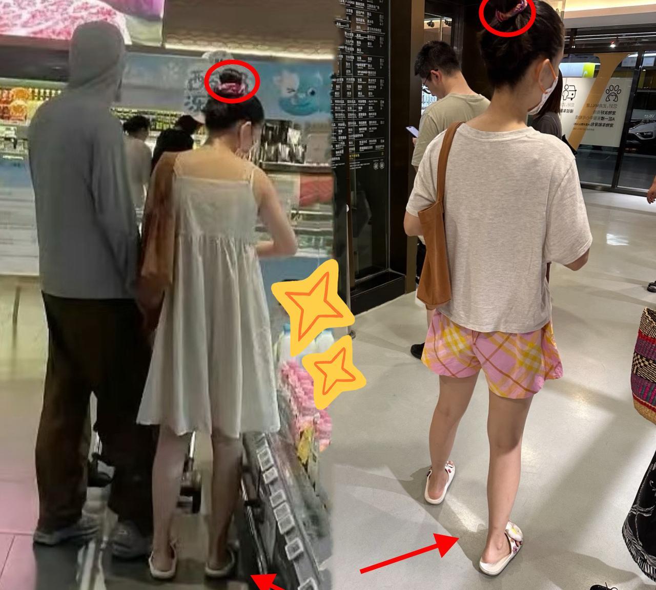 吴倩这拖鞋跟发型头绳都没有换，偶遇着表示吴倩本人漂亮温柔，很纤瘦#吴倩 #张雨剑