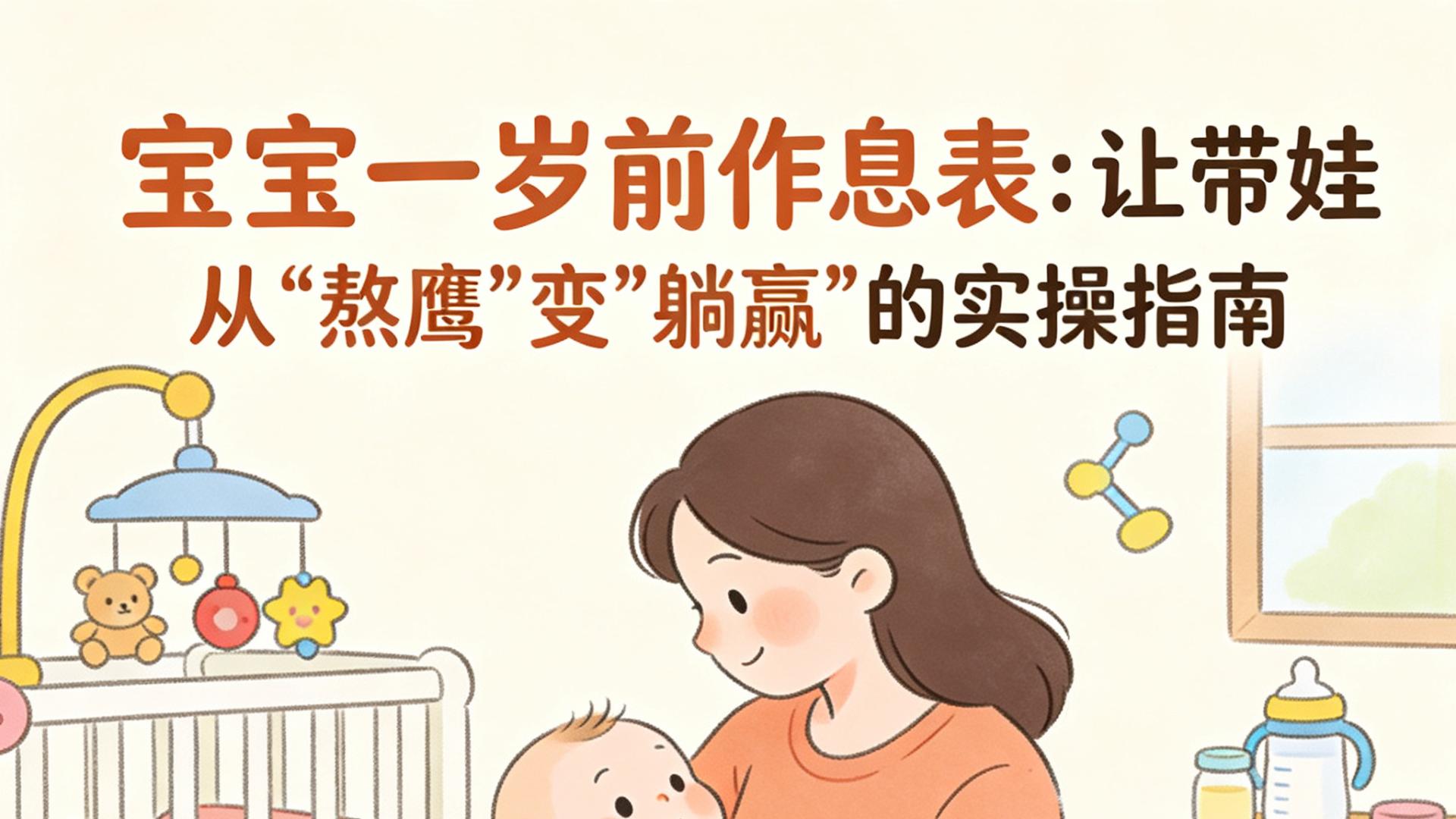 宝宝一岁前作息表：让带娃从"熬鹰"变"躺赢"的实操指南