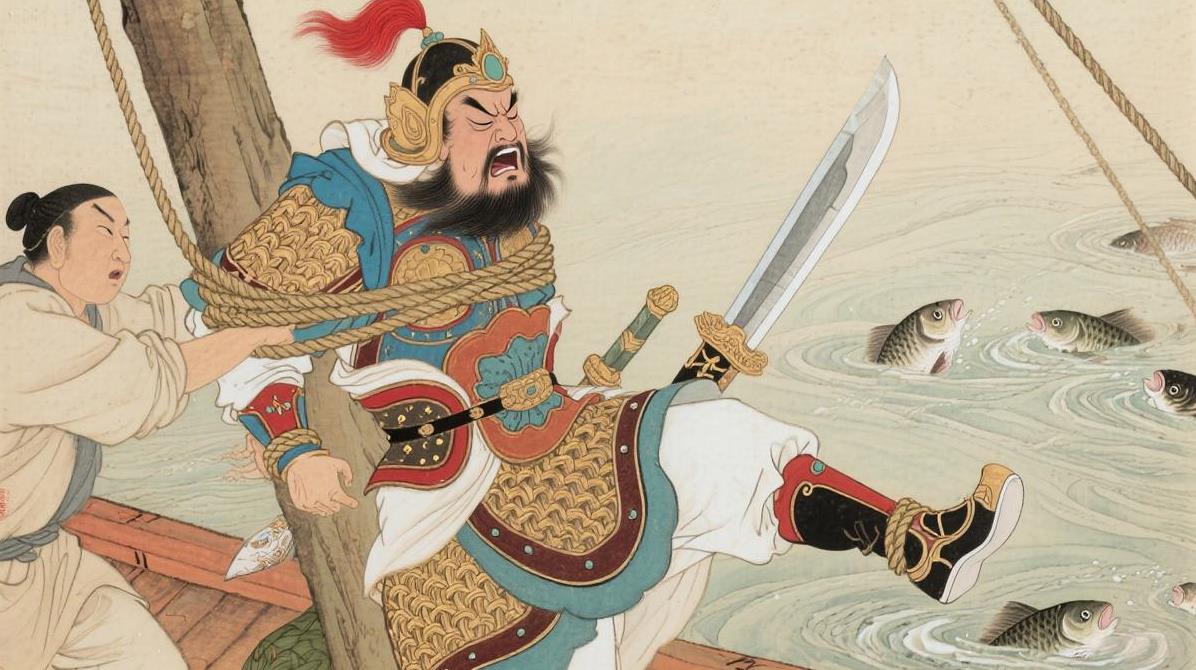 将军怕水有多离谱？坐船时把自己绑在桅杆上，浑身发抖喊 “救命”，敌军笑到箭都射歪