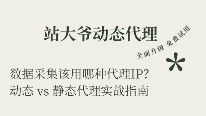 数据采集该用哪种代理IP？动态 vs 静态代理实战指南