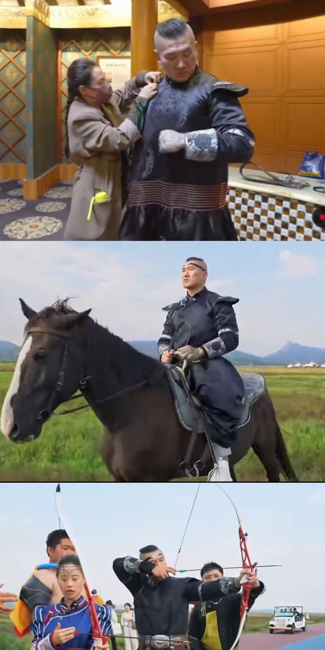 馆长内蒙古之行，穿上蒙古服，骑上马在大草原驰骋，实在太像蒙古人了。馆长从马上下来