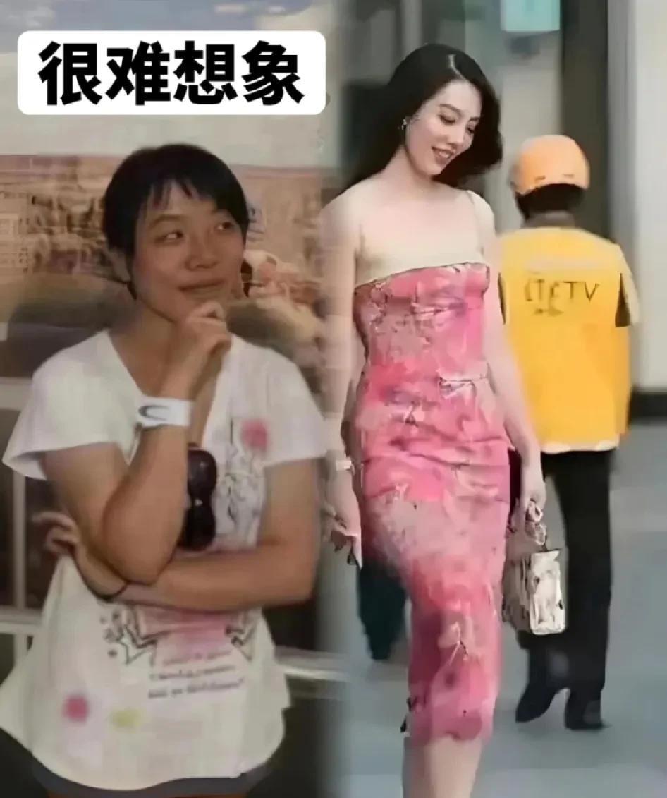 这是同一个人，你能想象吗？ 一个看起来像村妇,  一个看起来像风情万种的情人。