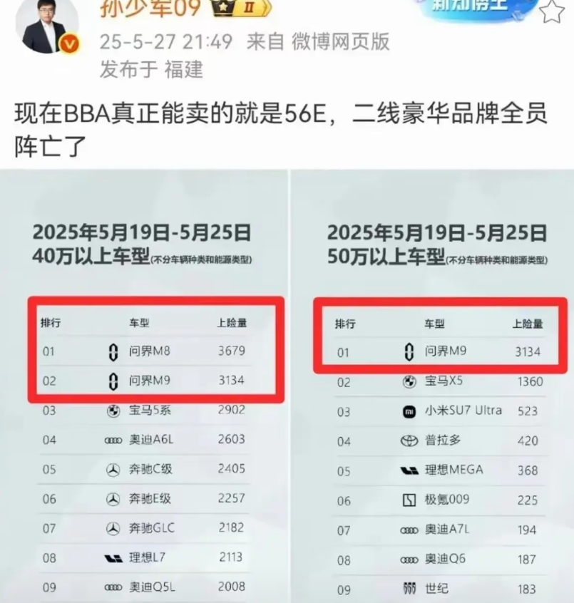 华为问界干BBA，而国内车企干华为，这有点意思了，华为还没进来的时候你们干都干不