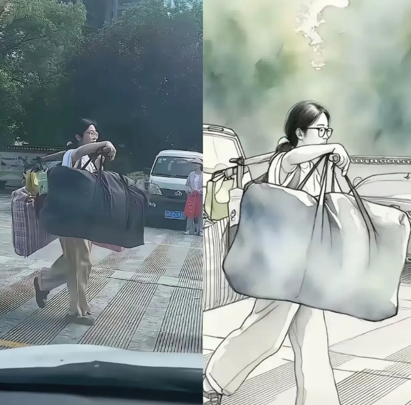 桂林高考女孩的视频
为什么会让那么多人产生共情？
甚至人民日报都为她点赞
我觉