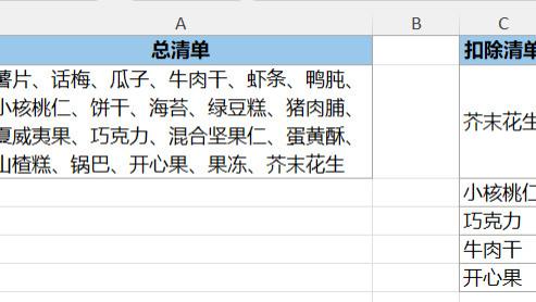 学会这个反向匹配操作，从 Excel 合并单元格中去除匹配的项