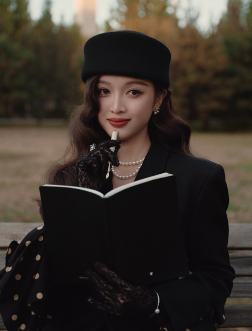 吴宣仪的英伦风穿搭，这感觉也是非常不错了，喜欢的！