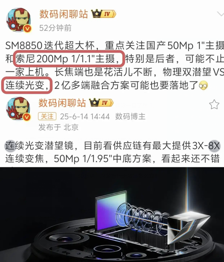 这才是手机最新至强影像科技，2亿潜望长焦和2亿接近一英寸的主摄，国产厂商胃口太大