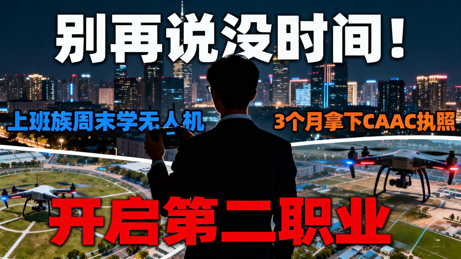 别再说没时间！上班族周末学无人机，3个月拿下CAAC执照，开启第二职业！