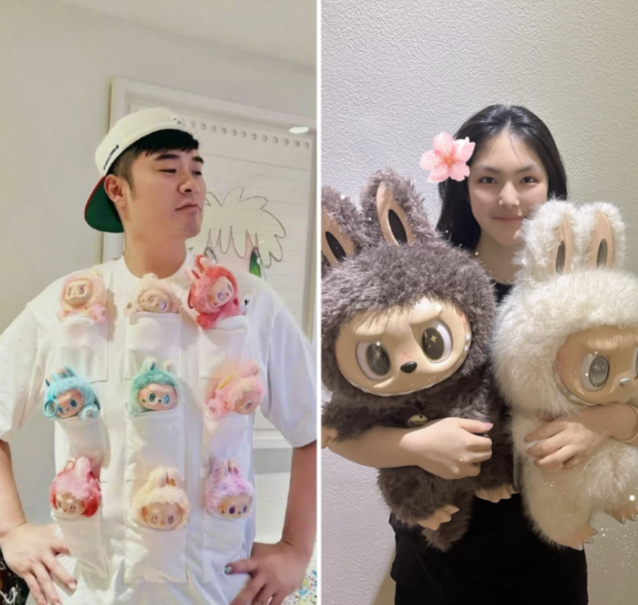 有人说，玩Labubu的，要么是有钱，要么是有病。看完陈赫和李湘的一波操作，太认