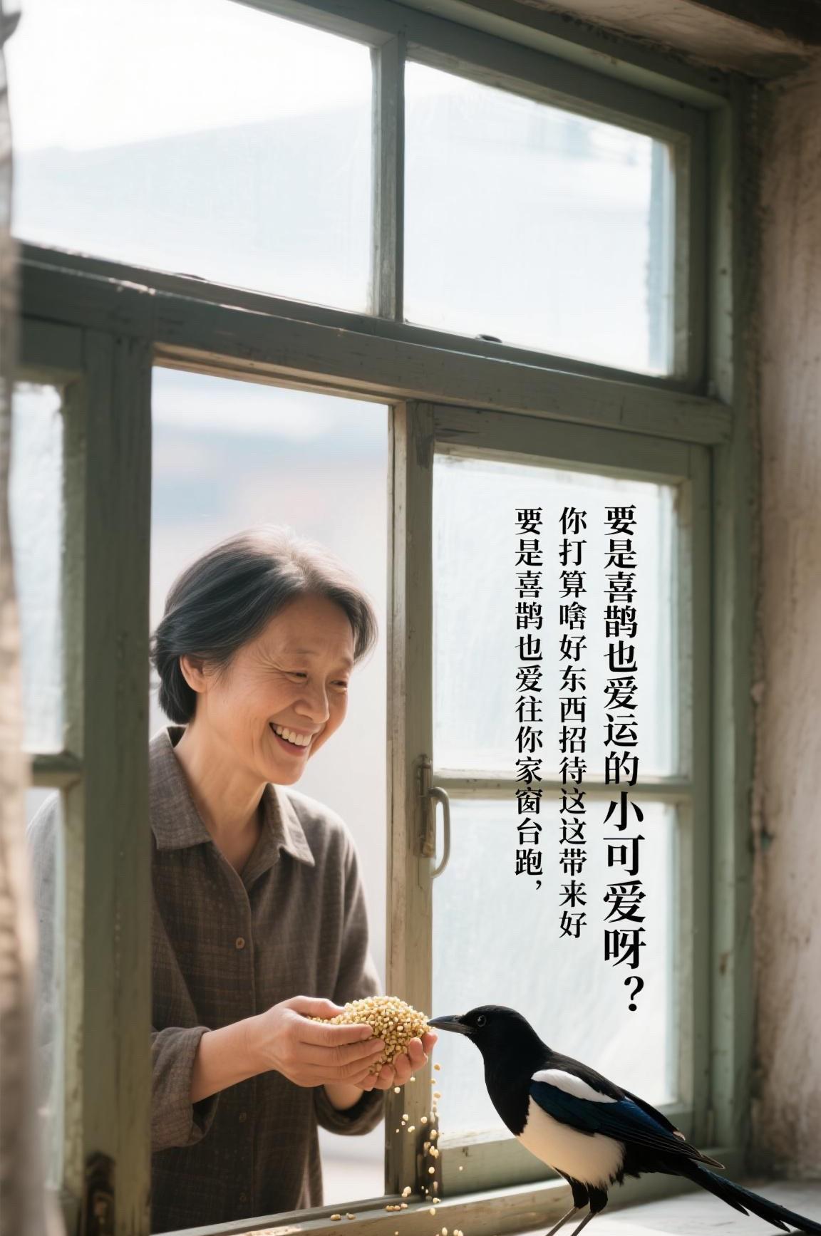 喜鹊来三次，那福气就跟一下子开三朵桃花似的！老人们常讲“喜鹊登枝有好事” ，它飞