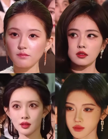 内娱新四美，个人审美
露思是美的，但妆容看的怪怪的，赵露思的脸都僵硬了。苹果机和