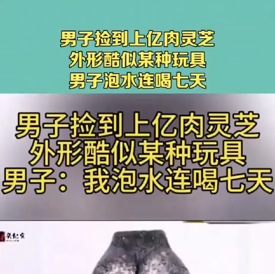 这事儿听起来太魔幻了。一男子捡到个宝贝，拿去给专家鉴定，专家说是肉灵芝。肉灵芝那