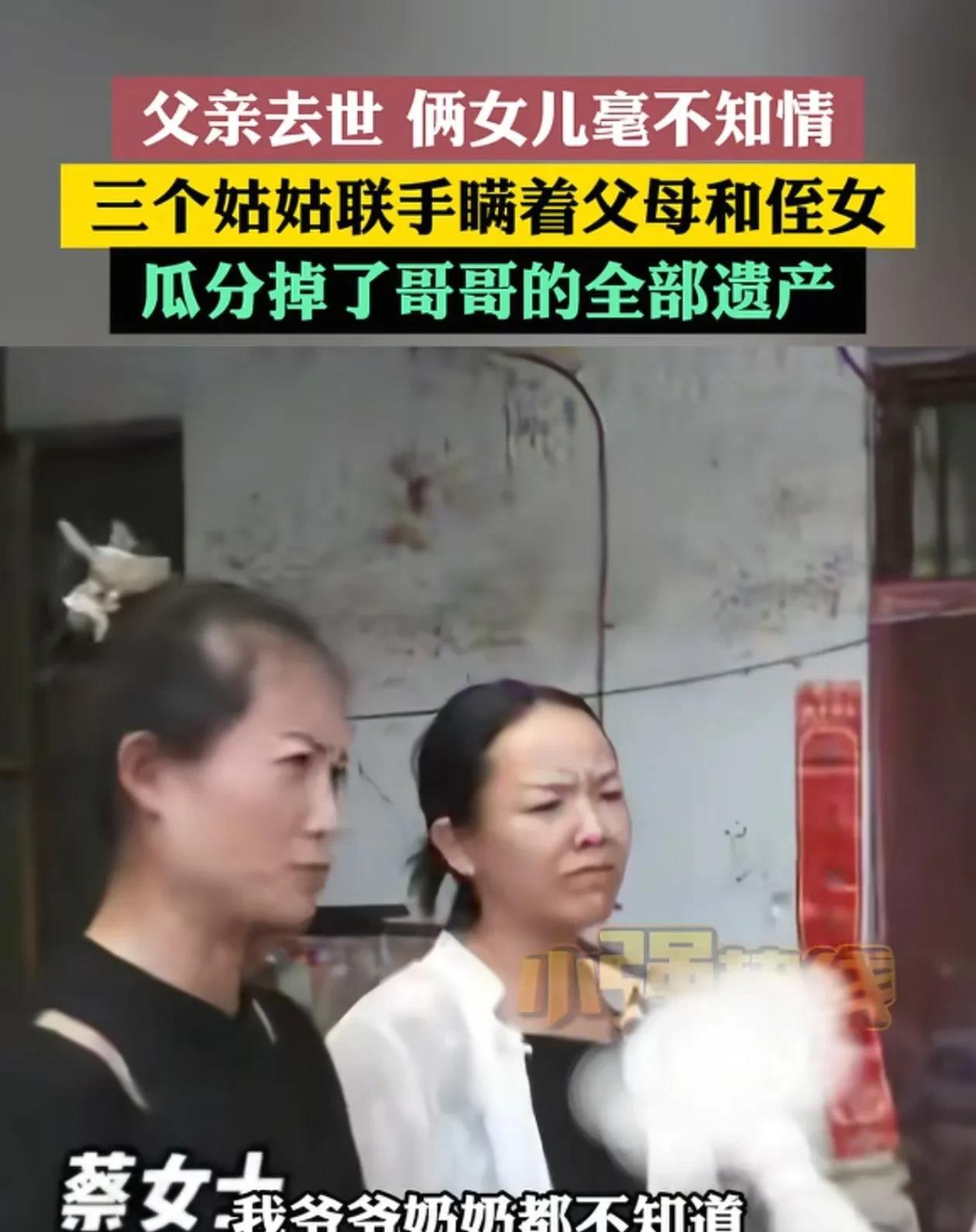 什么都想要，太贪心了！河南，男子发生意外车祸去世，3个姑姑瞒着父母和2个女儿，几