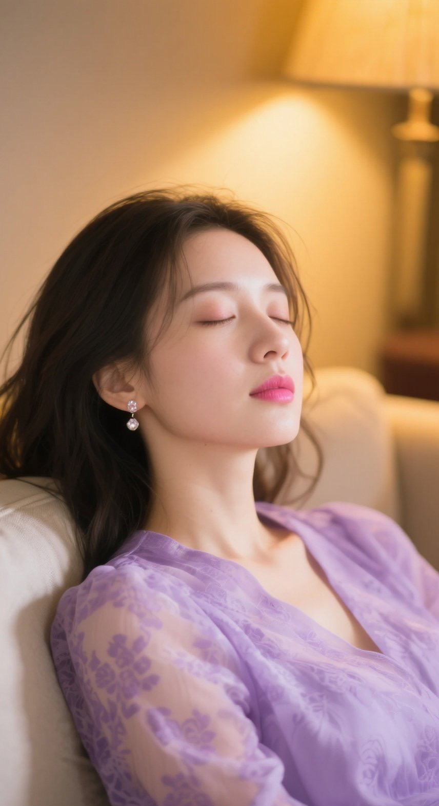 闭眼美人紫纱轻舞艳压群芳