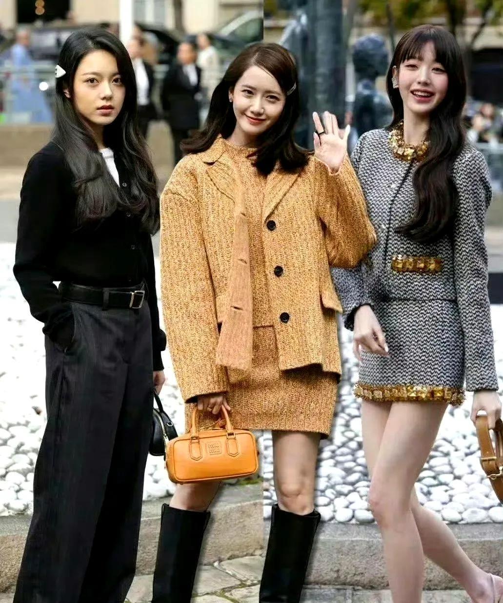 妈呀，虽然不喜欢韩国。但是韩娱乐圈的审美真的很不错，赵今麦和这两个人站一起。感觉
