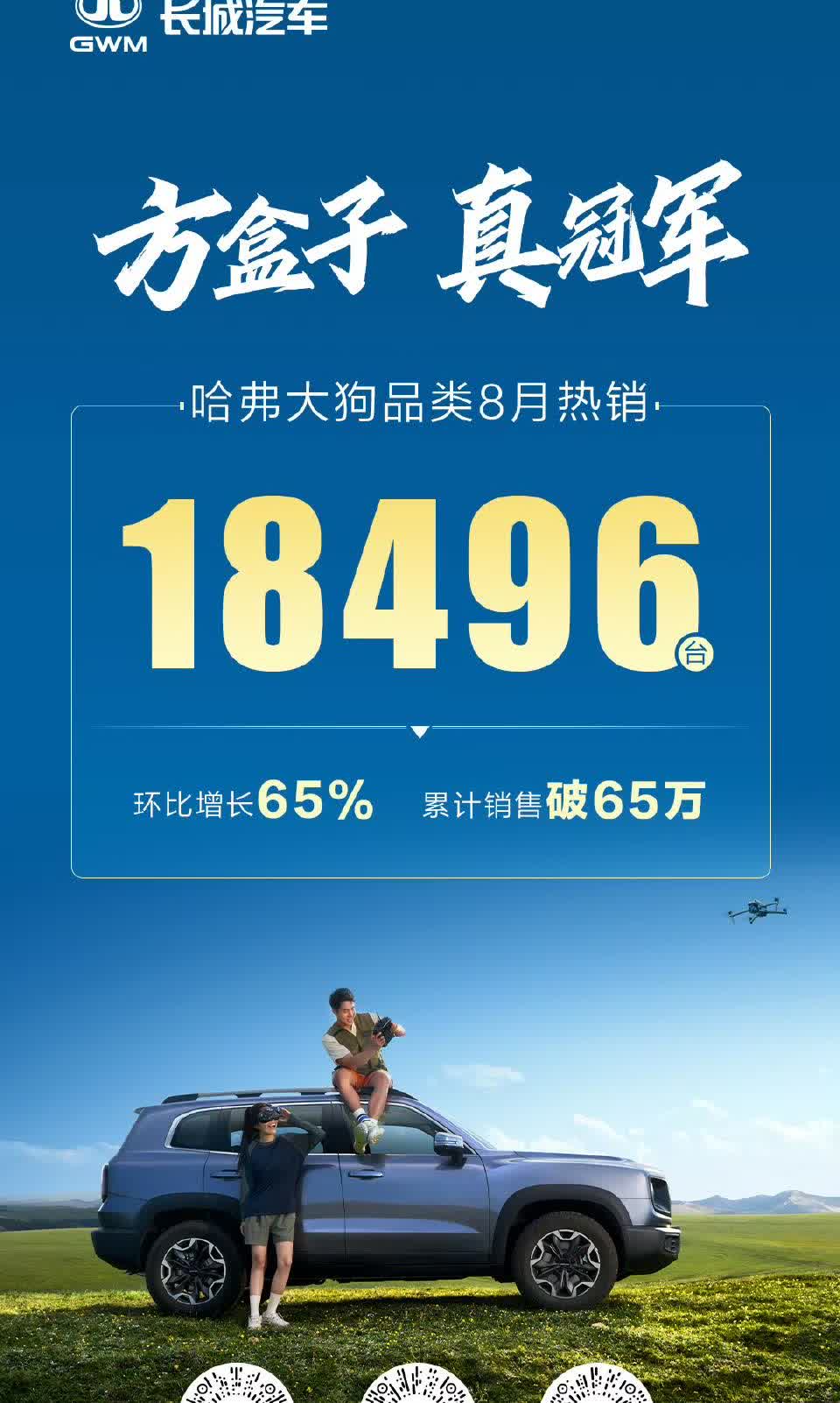 哈弗大狗和猛龙上市即破万，分别凭借1.8和1.0万辆继续好歌猛进，周末去附近的商