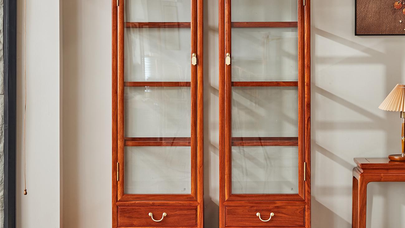 素简雅韵，缅甸花梨，玻璃展示柜