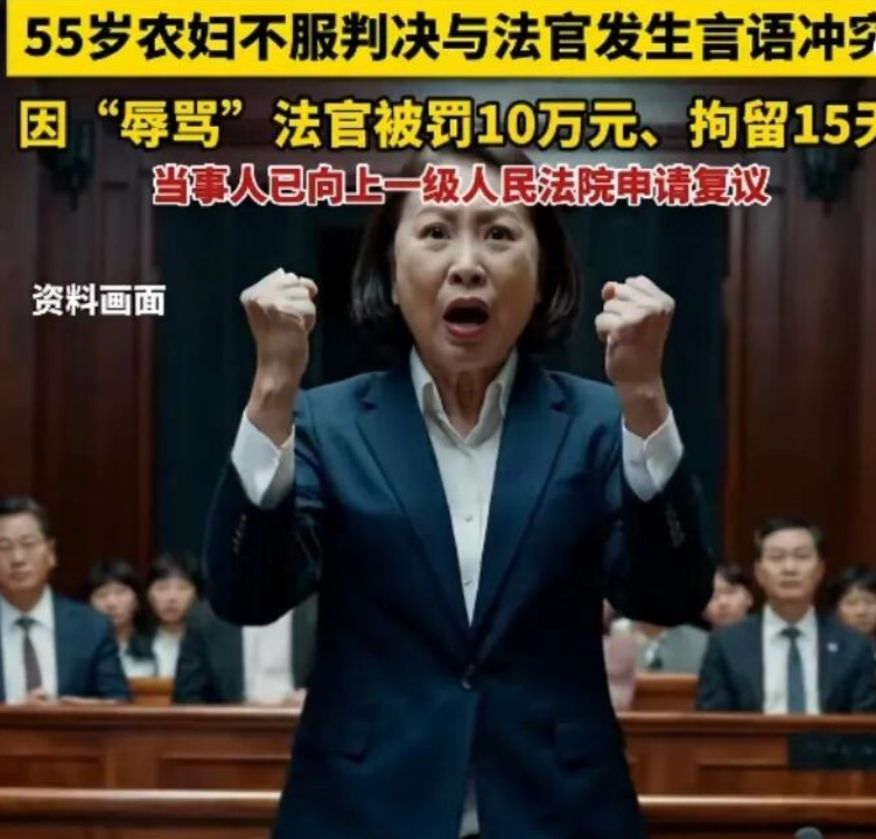 一句“判的没良心”，55岁农妇被罚10万拘15天！

山东临沂，55岁的杨宝花最