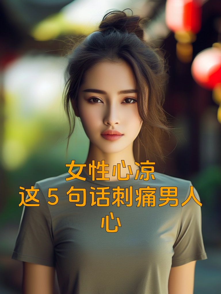 女性心凉，这5句话刺痛男人心