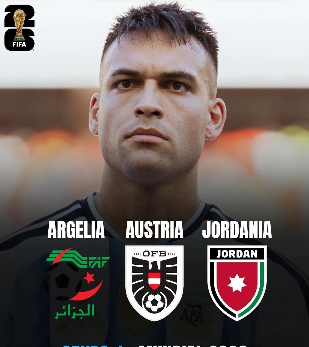 阿根廷世界杯签运不错，期待劳塔罗大杀四方！2026年美加墨世界杯已经完成分组抽签