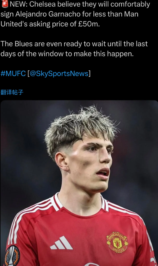 切尔西相信他们可以轻松地以低于曼联 5000 万英镑的要价签下加纳乔。
车子 甚