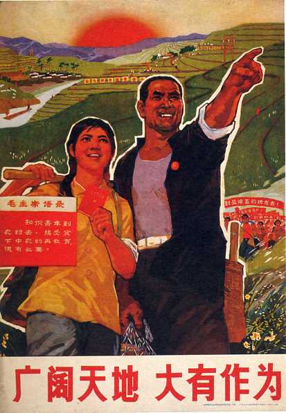 老版宣传画:广阔天地、大有作为(1970年)