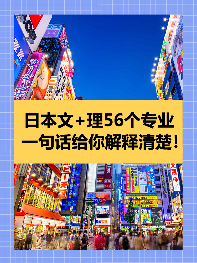 日本的文+理56个专业，一句话给你解释清楚！