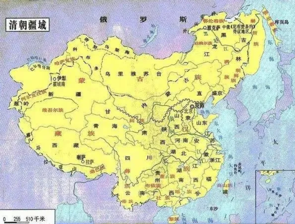 清朝的成就在于，让玉门关、龙城、阴山、阳关、楼兰、青海、凉州、塞上等，一些朝代的