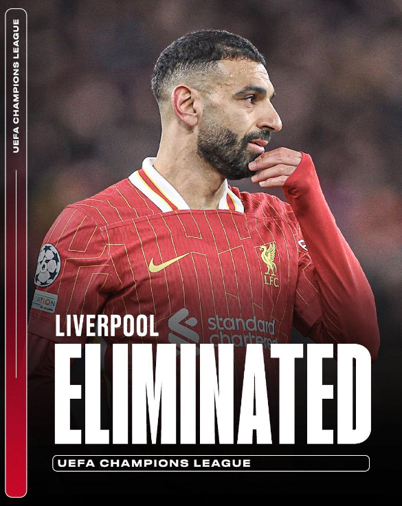 要这第一何用？利物浦联赛阶段头名晋级，被附加赛的巴黎淘汰

欧冠1/8决赛次回合