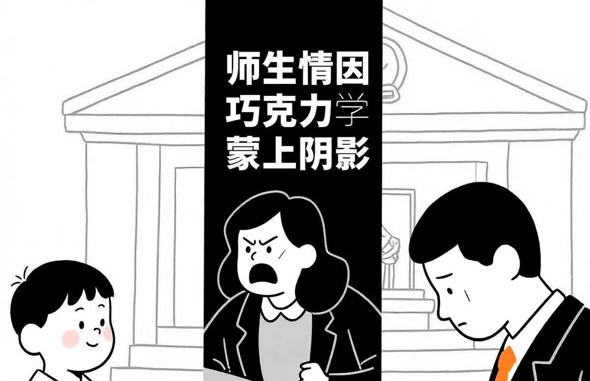 最近学校发生件挺魔幻的事儿：幼儿园大班小朋友毕业送了老师一颗巧克力，本来多纯粹的
