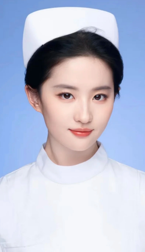 刘亦菲的护士妆造，这是不是AI生成的？