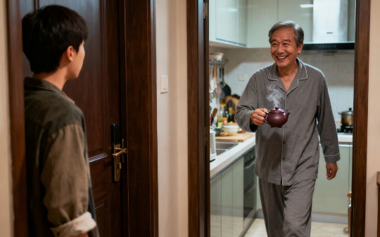 我爸的好兄弟林叔常年住我家，每次吃饭必定把我爸灌醉，然后睡我家主卧，直到那年中秋我被灌醉了才知道真相