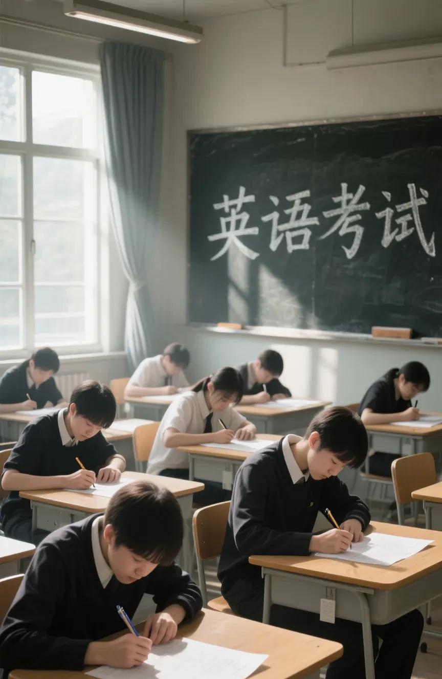昨天晚上，儿子打电话回来说了一个消息。我听了以后，心里一紧。
儿子的英语一直挺好