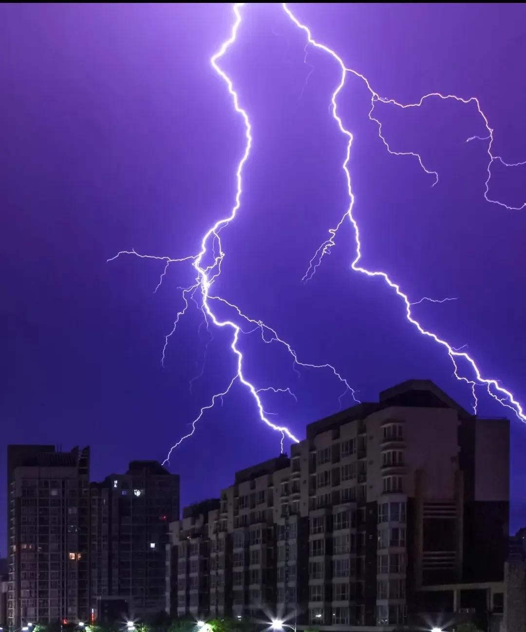今天凌晨下了半宿的雨，还伴着雷暴大风，躺在床上看着窗外的闪电一个接一个的，听着轰