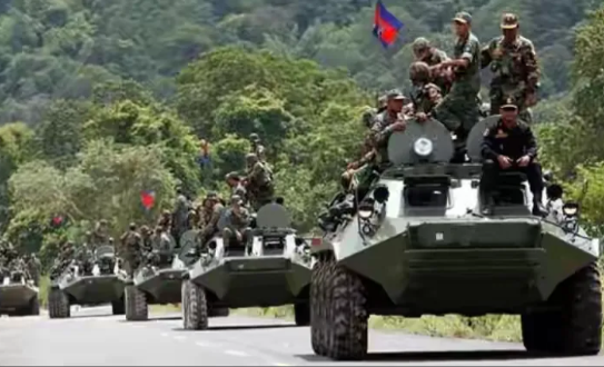 柬埔寨最强装甲抵达交战区，清一色的中式武器，据悉还配上了短程对空武器