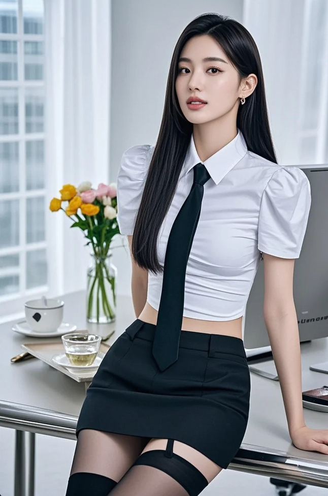 她是办公室里最动人的风景线