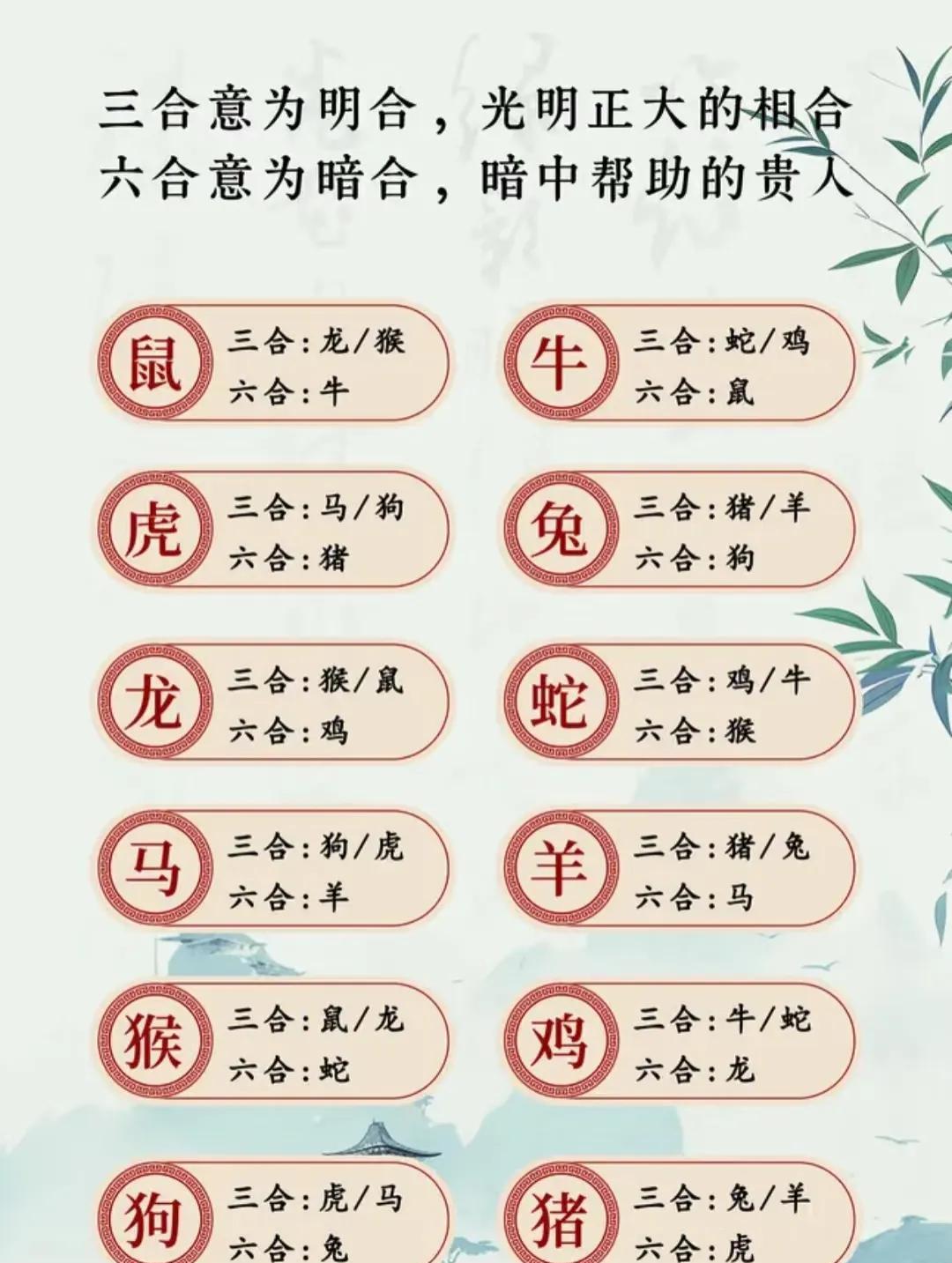 这是关于生肖相合的指南。