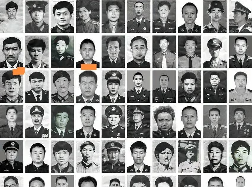 露脸的缉毒警察，从来都是黑白照片。
今天，人民日报将这40多年来，牺牲的云南禁毒