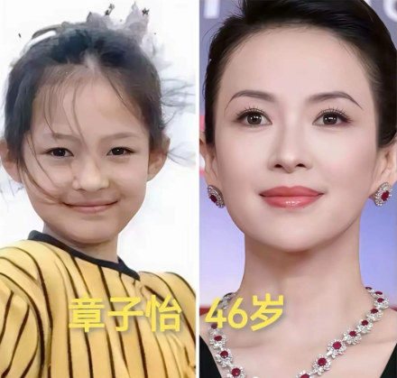 这些女明星小时候就是一个美人胚子，长得非常出众，可以说是同龄人中的佼佼者，看得出