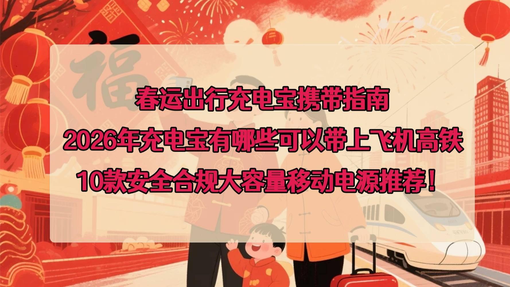 春运出行充电宝携带指南：2026年充电宝有哪些可以带上飞机高铁？10款安全合规大容量移动电源推荐！