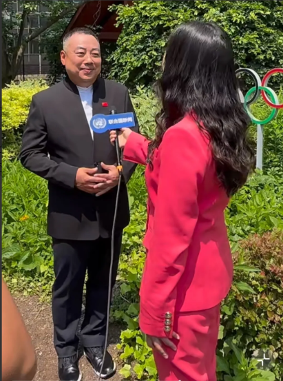 刘国梁最新亮相瘦了好多！6月12日刘国梁来到联合国，不懂球的胖子作为联合国运动会