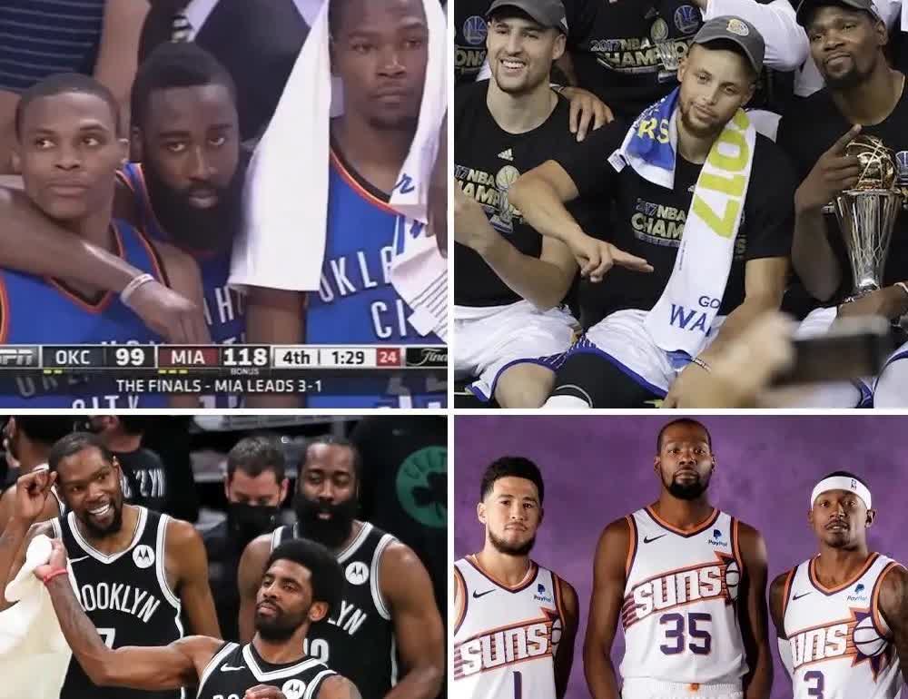 杜兰特真巨头啊

美媒体NBA Memes近日在社交媒体上写道：“只考虑比赛
