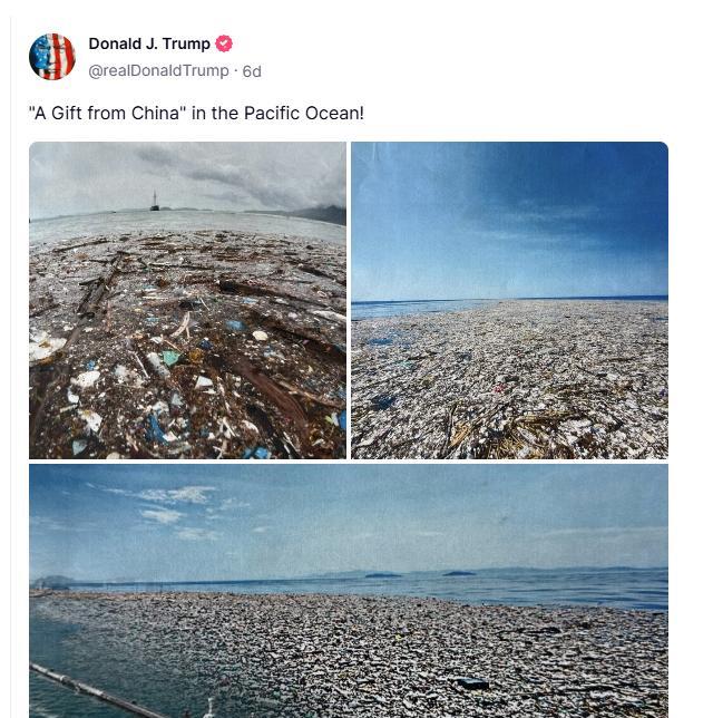 之前打死老胡也不敢想象，一位美国总统竟会在社交媒体上发“假图片”诋毁中国。美利坚