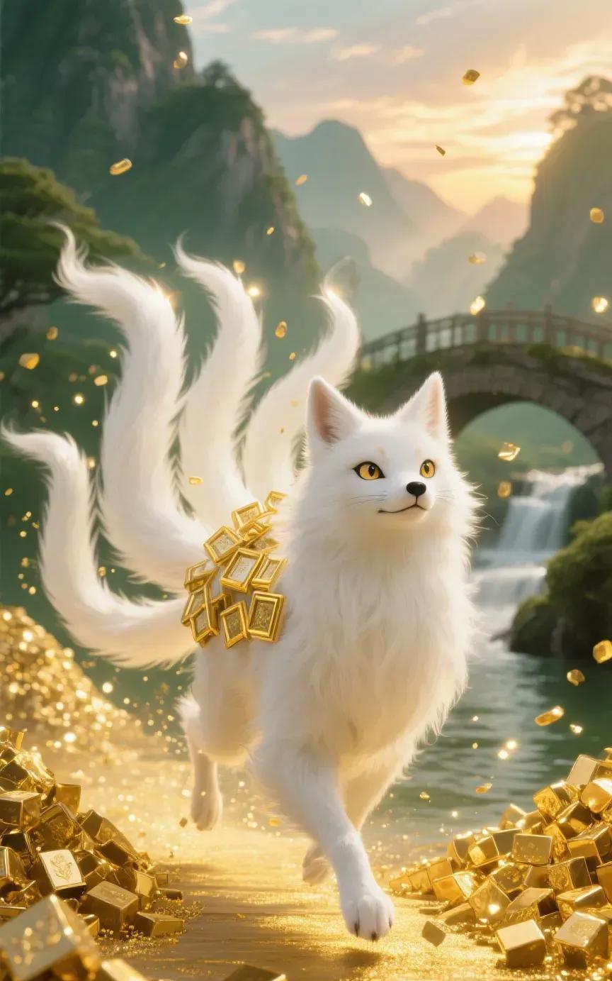 灵狐送财，福星高照
腰缠万贯，四季发财