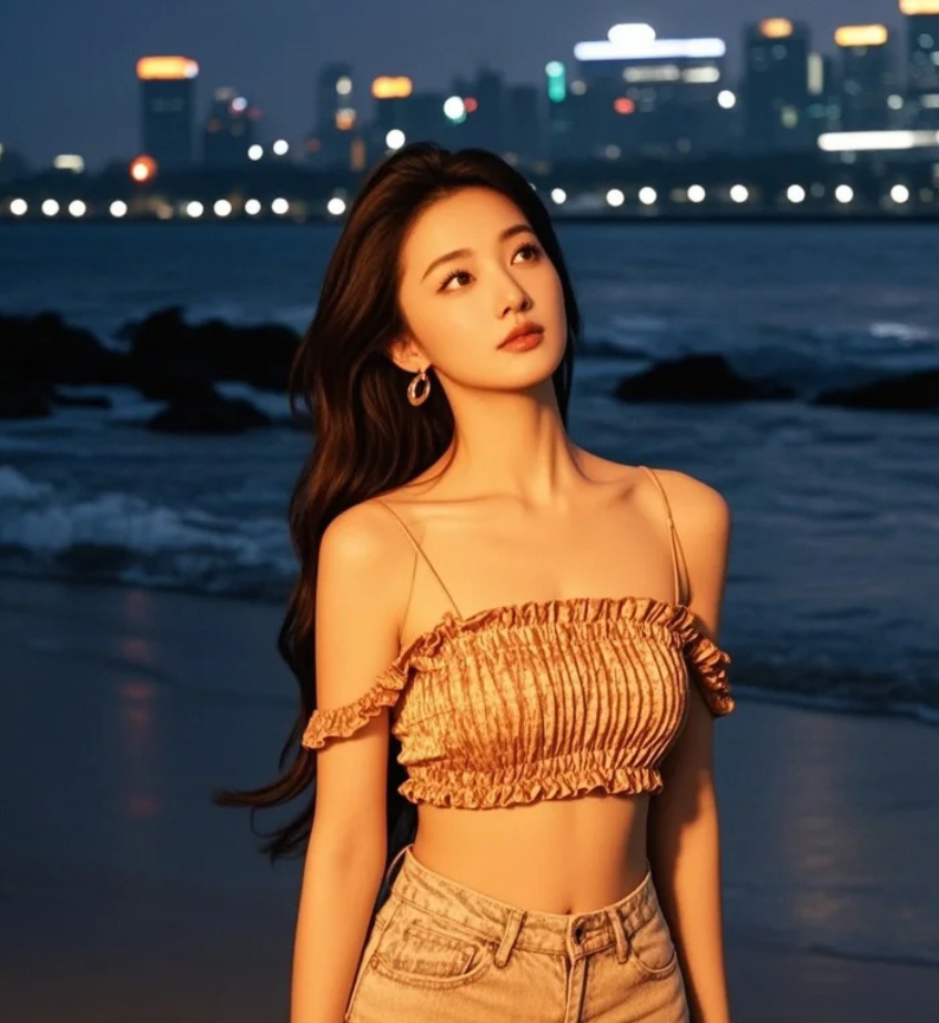 月亮出来了，它也在偷偷看你呢