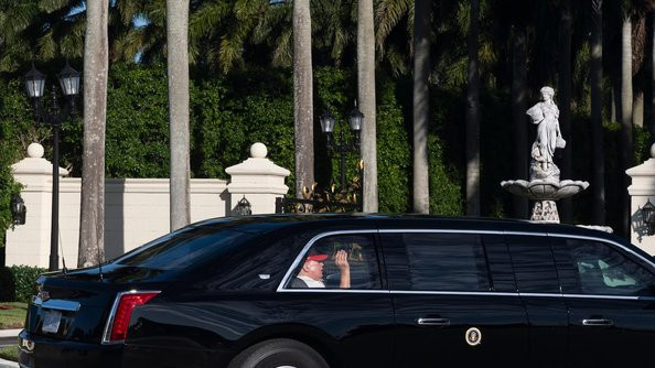 美战斗机在海湖庄园附近拦截一架飞机