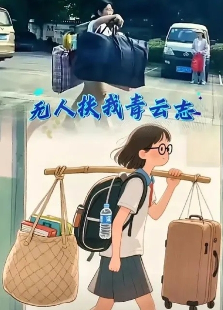 那个感动全网的挑担女孩找到了，果然不出大家所料。
这位同学姓刘，来自桂林灌阳县第
